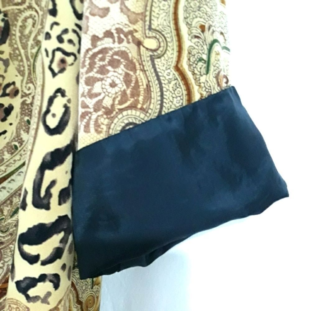 Vintage BFA Classic Plus Paisley Animal Print Long Sleeve Open Blazer Si… - Picture 8 of 15
